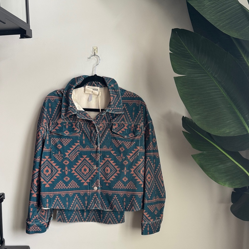 Savanna Jane Westren Jacket in Teal and Rust